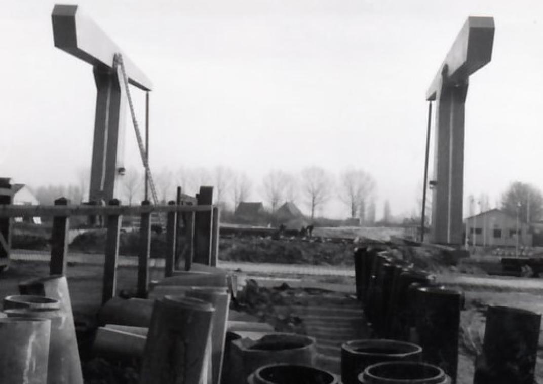 Bouwterrein van de brug
