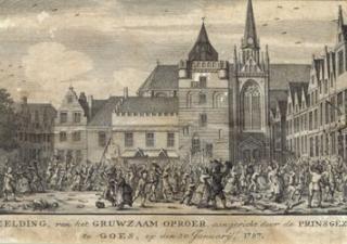 De Grote Markt in Goes op 30 januari 1787