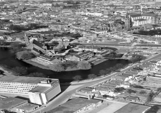 Luchtfoto van Ravelijn de Grenadier omstreeks 1969