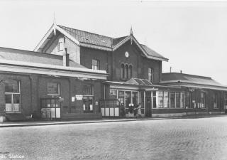 Foto van het treinstation in Goes ca. 1950