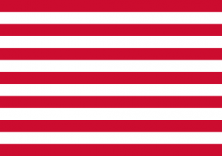 De vlag van Goes: rood en wit gestreept