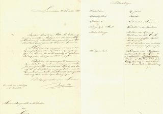 Aanbevelingsbrief geschreven door de burgemeester van Lochum