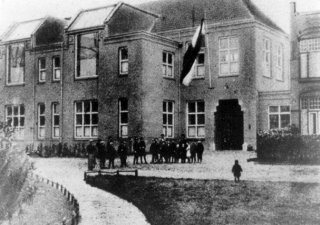 Zwart-wit foto van het Gasthuis
