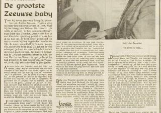 Krantbericht over Baby den Toonder