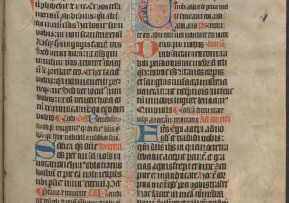 Afb. 4: Delfts penwerk en in de marge een later toegevoegde verwijzing naar fol. 14 (fol. 116r (scan 201))