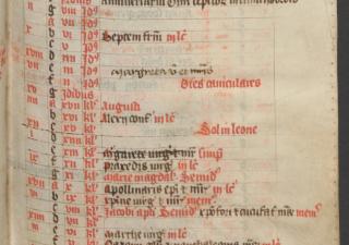 Afb. 2: Kalender voor juli, met de feestdag van Margareta verplaatst van 20 naar 13 juli (scan 19)