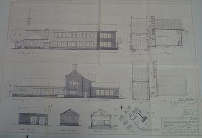 Bouwtekening van de school