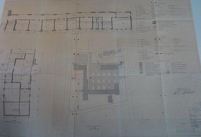 Bouwtekening van het kantoor van de Rijksbelastingen