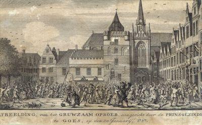 De Grote Markt in Goes op 30 januari 1787