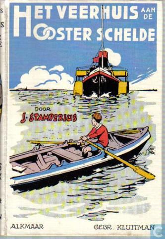 Boekkaft van het boek 'Het veerhuis aan de Oosterschelde' door Jacob Stamperius