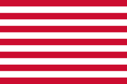 De vlag van Goes: rood en wit gestreept