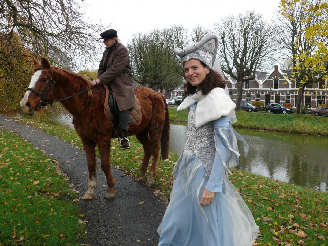 Jacoba en haar paard sultan op de Oostwal