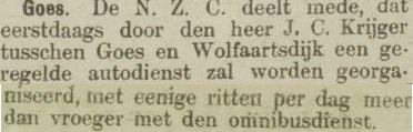 Krantenstukje over de busdienst