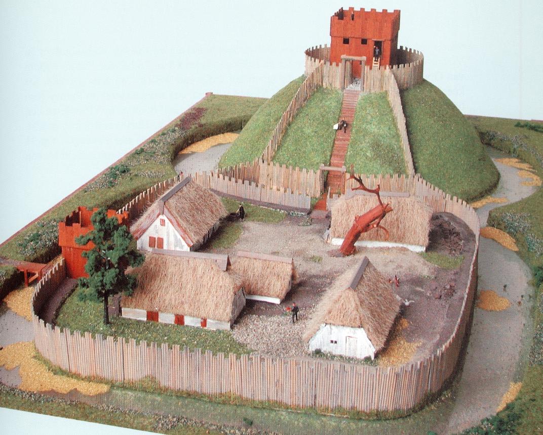 Maquette van berg Troje