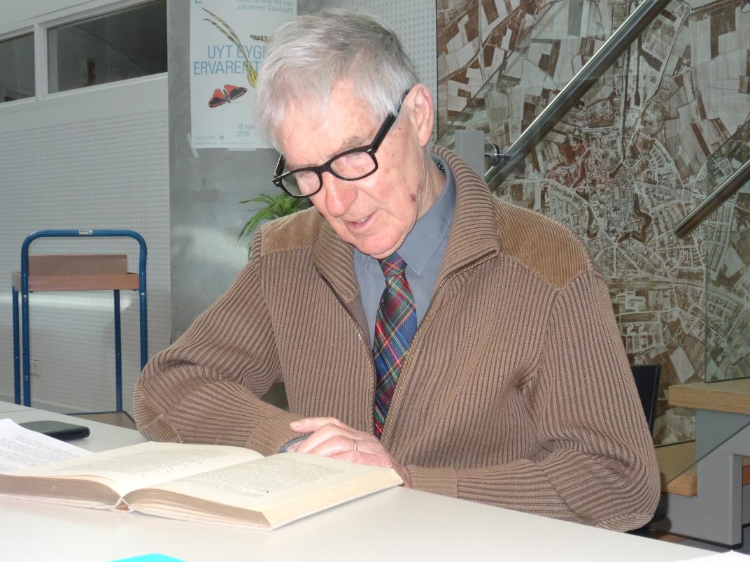 Peter Gruijters in de studiezaal