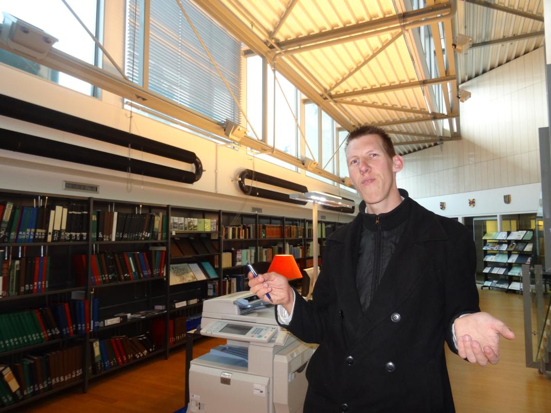 Wesley Groos in de studiezaal