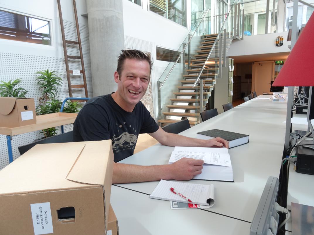 Eugène de Kok in de studiezaal