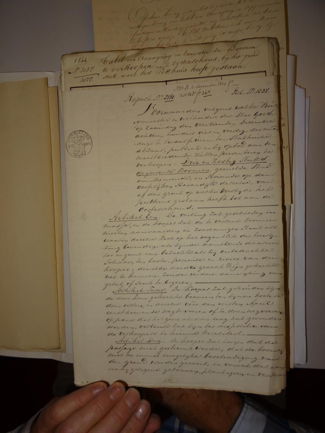 Pagina met correspondentie