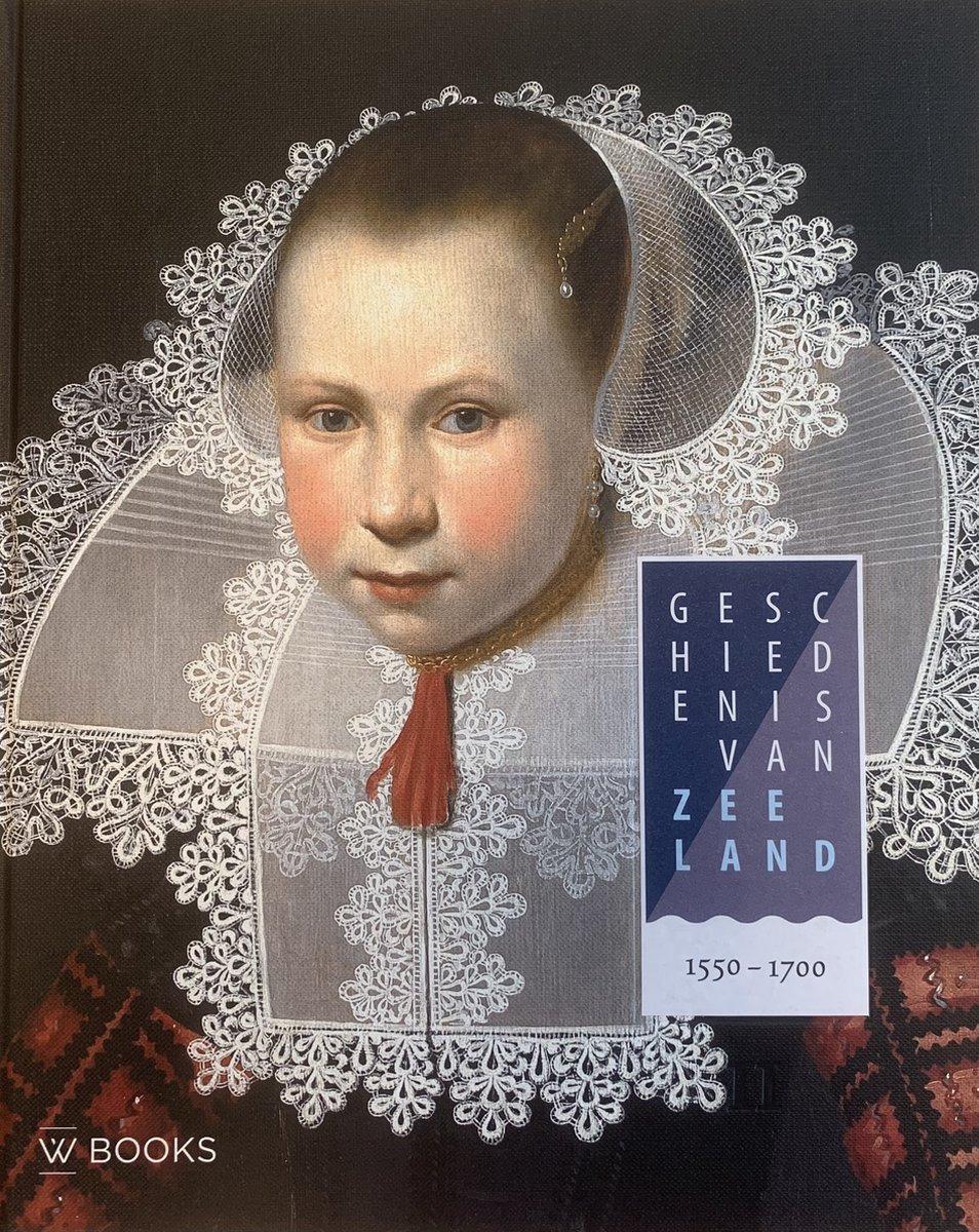 Boek "Geschiedenis van Zeeland" met vrouw in klederdracht op de cover