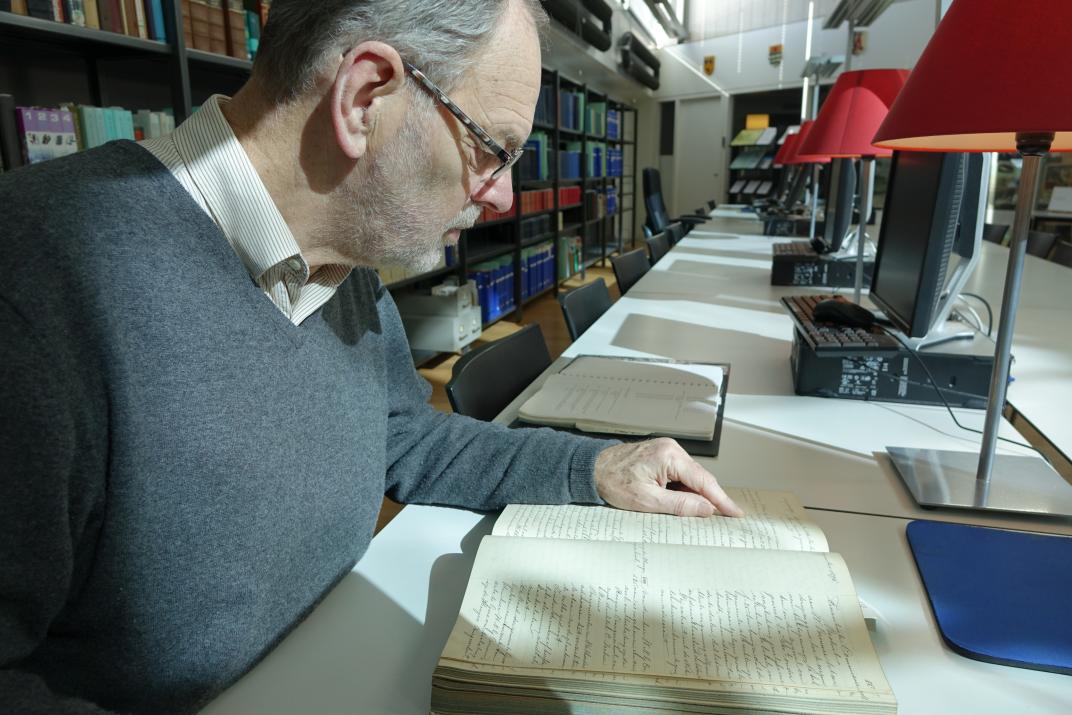 Gerard Heerebout in de studiezaal