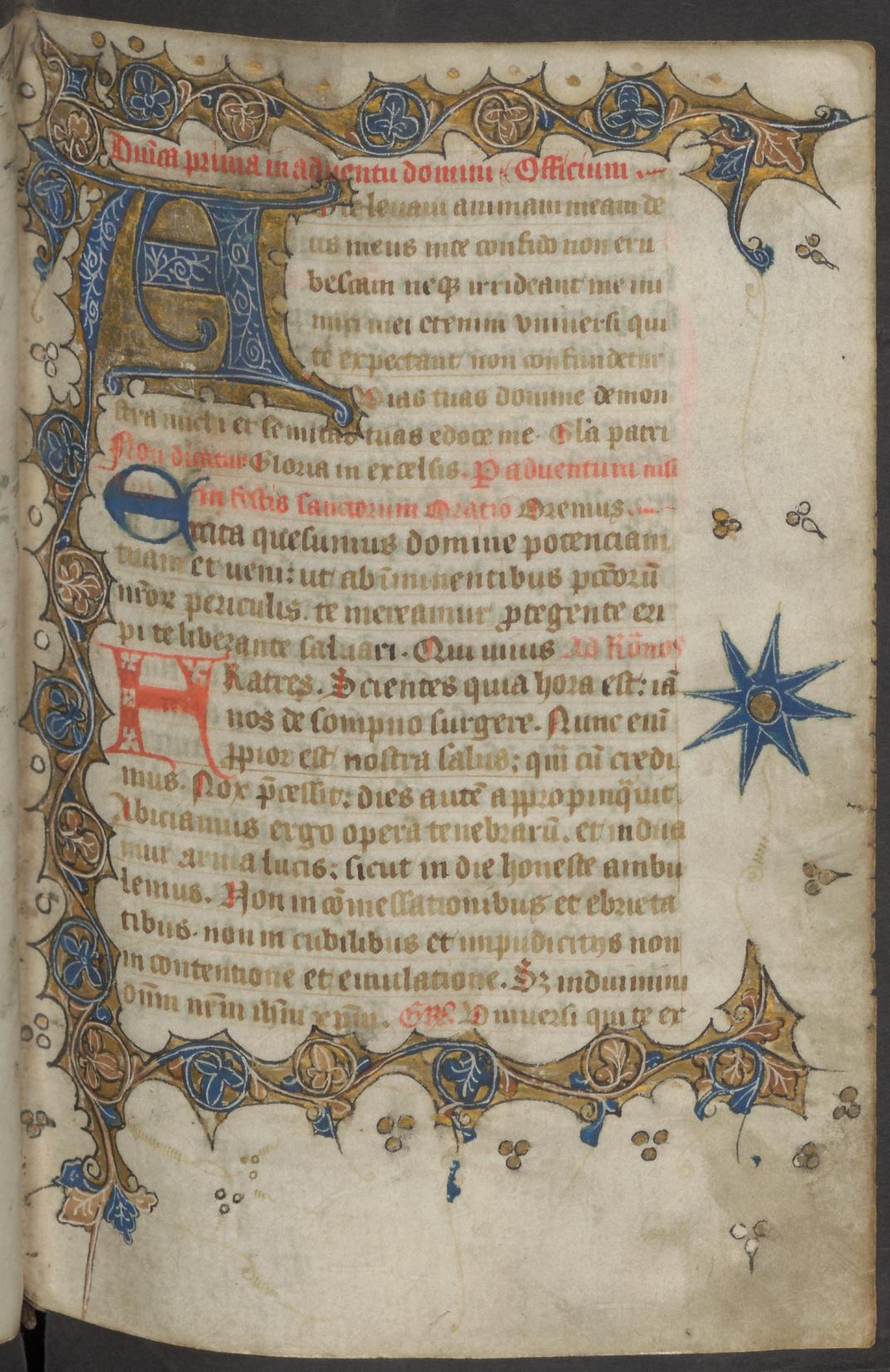Afb. 3: Versierd blad bij het begin van de dienst voor de viering van Advent (scan 29)